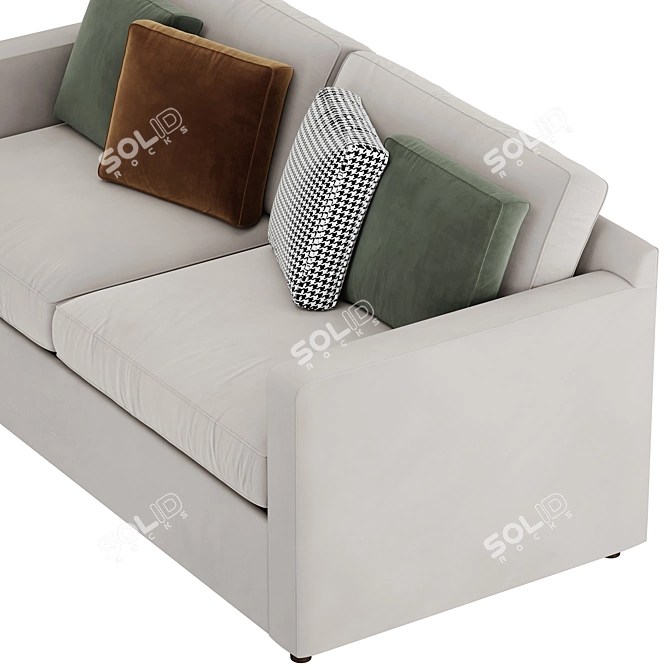 Modern Barrett II Track Arm Sofa 3D model image 4