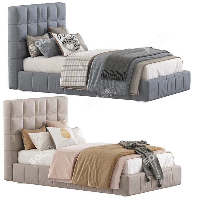 SQUARING Bed by Bonaldo, Versatile Design 3D model image 1