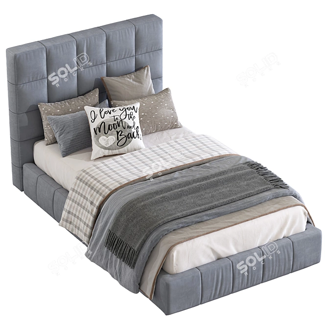 SQUARING Bed by Bonaldo, Versatile Design 3D model image 2