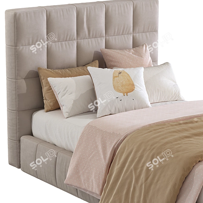 SQUARING Bed by Bonaldo, Versatile Design 3D model image 6