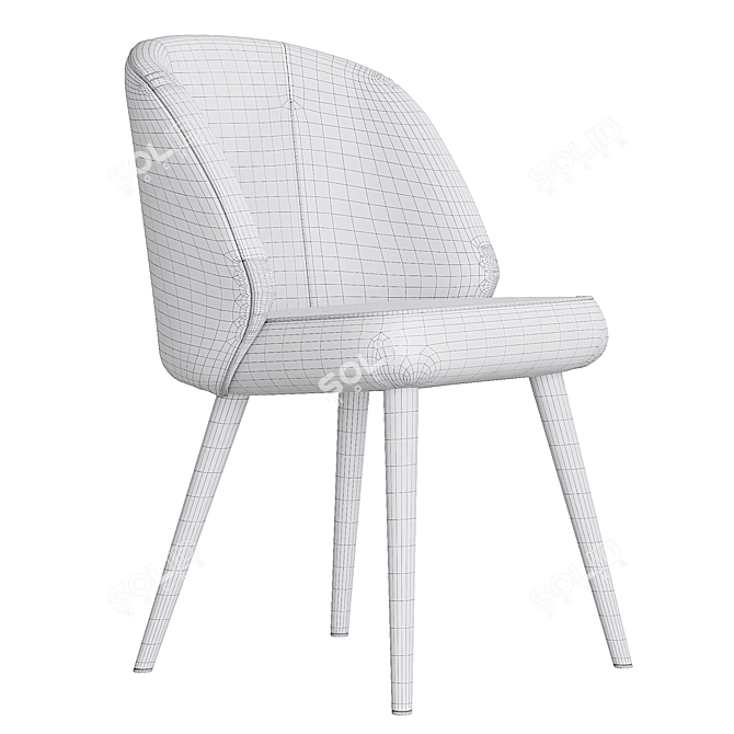 Modern Alyssa A970 Sidechair 3D model image 5
