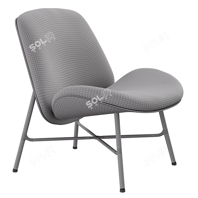 Modern Armchair and Footstool Set 3D model image 6