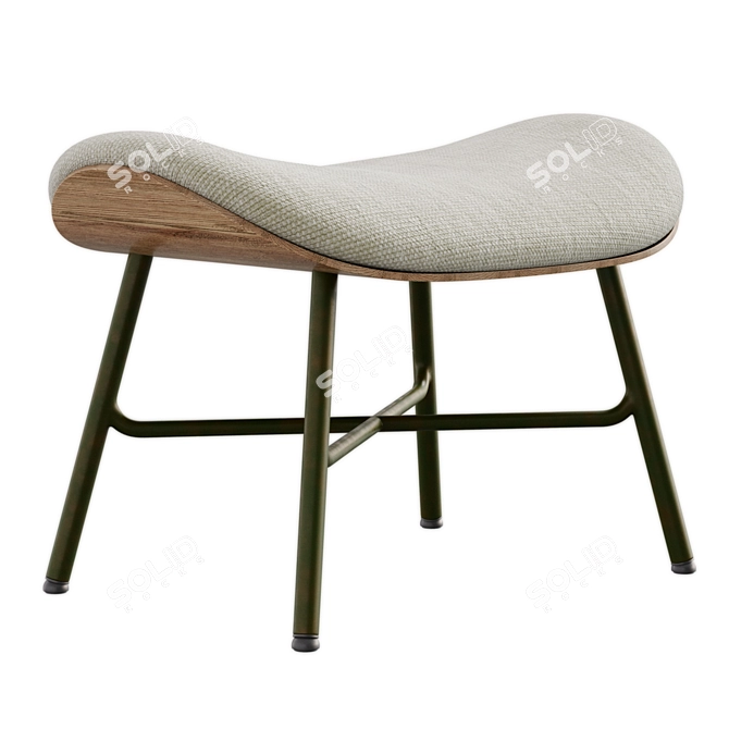 Modern Armchair and Footstool Set 3D model image 7