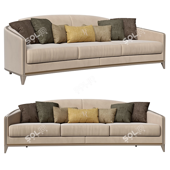 Luxurious Victor Sofa of Opulence 3D model image 1