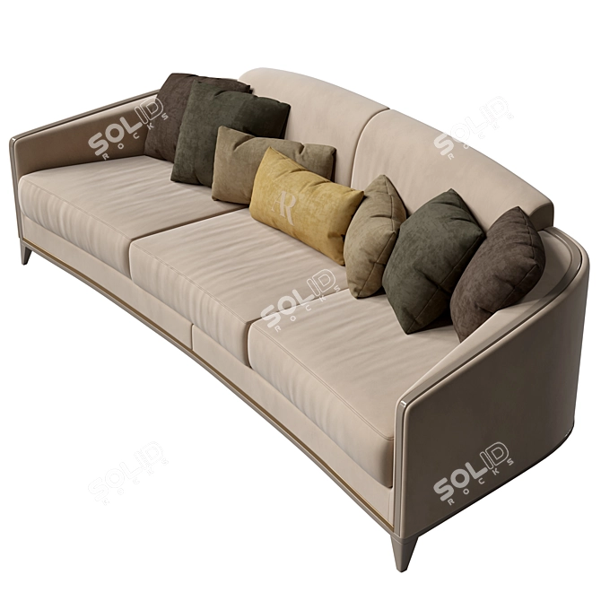 Luxurious Victor Sofa of Opulence 3D model image 2