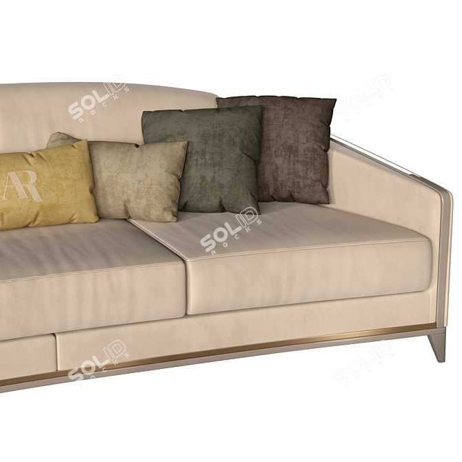 Luxurious Victor Sofa of Opulence 3D model image 5