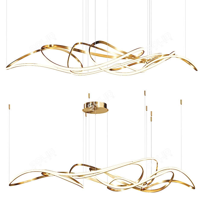 Modern Pendant Light Fixture - Carsten 3D model image 2