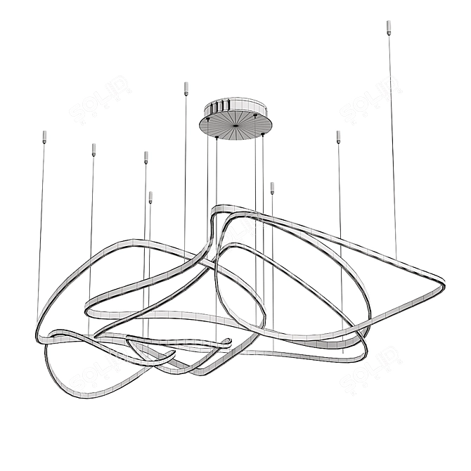 Modern Pendant Light Fixture - Carsten 3D model image 4
