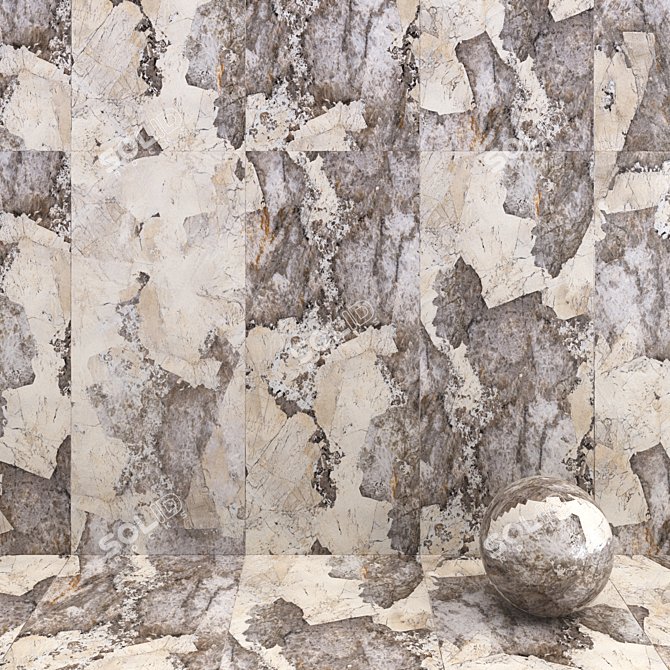 Patagonia Marble Tile Wall & Floor 3D model image 1