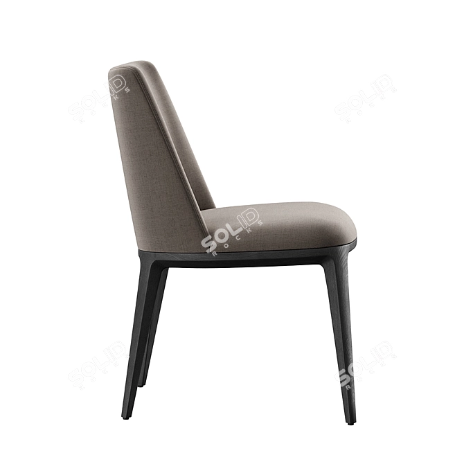 Elegant Form Chair Mаtte Grey 3D model image 2