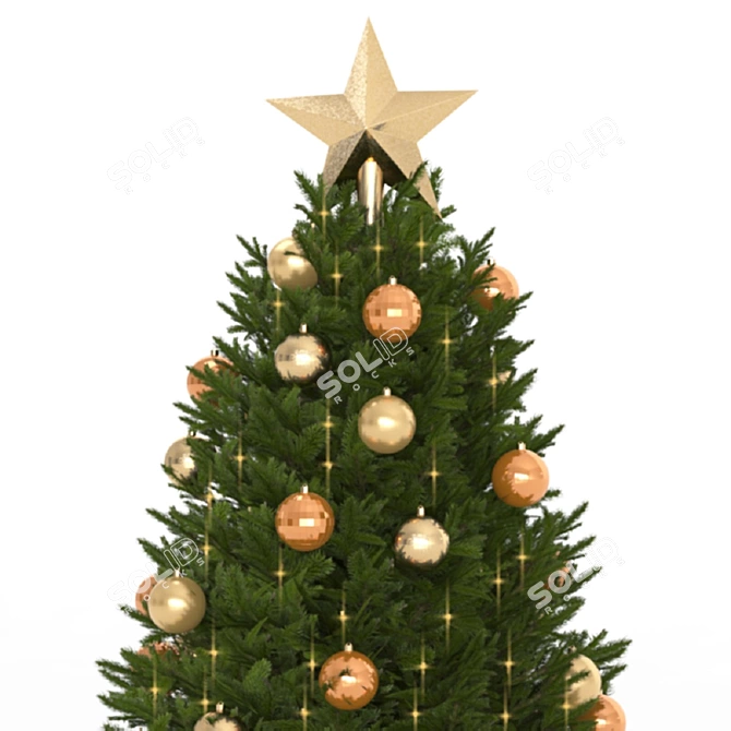 Vintage Christmas Tree 2015 Display 3D model image 2