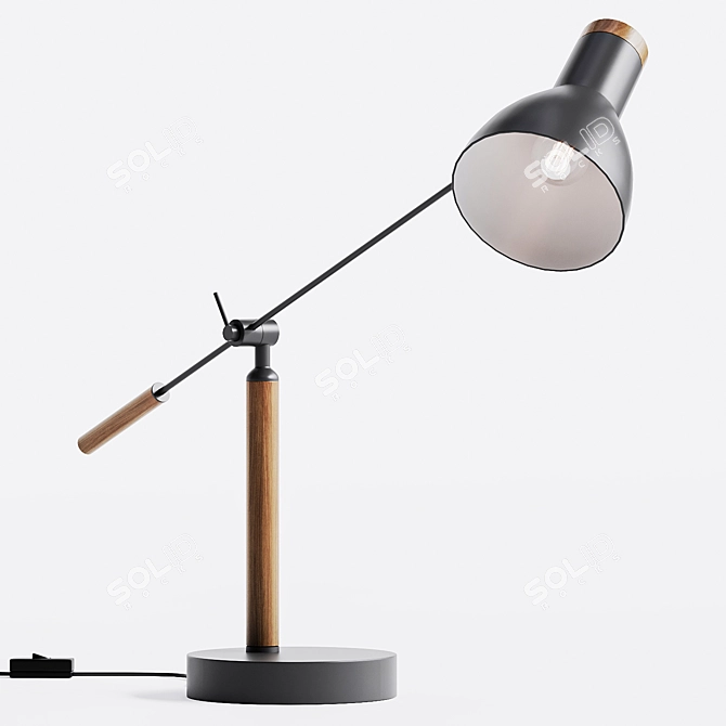 Modern Cohen Table Lamp, Sleek 3D model image 1