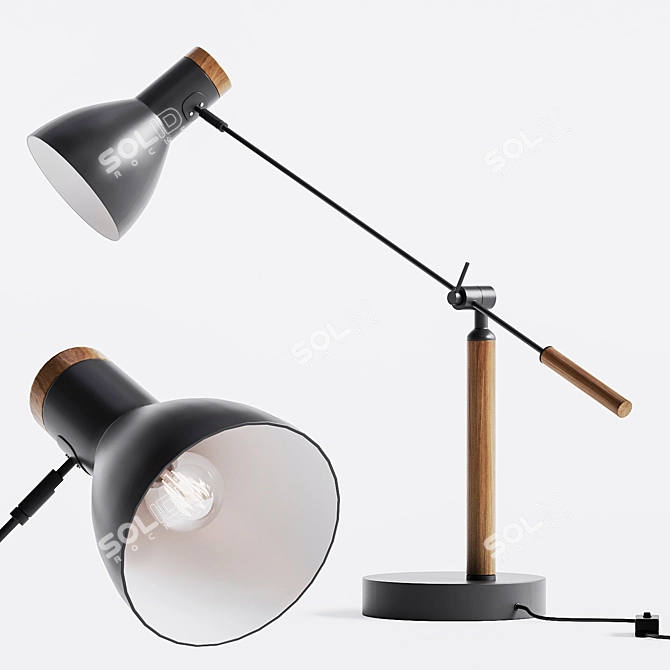 Modern Cohen Table Lamp, Sleek 3D model image 2