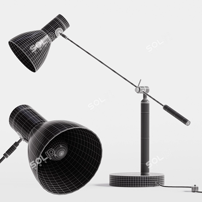 Modern Cohen Table Lamp, Sleek 3D model image 3