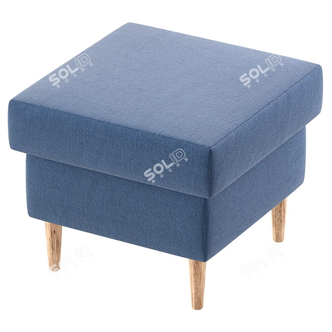 Modern Textile Pouf for Relaxation 3D model image 2