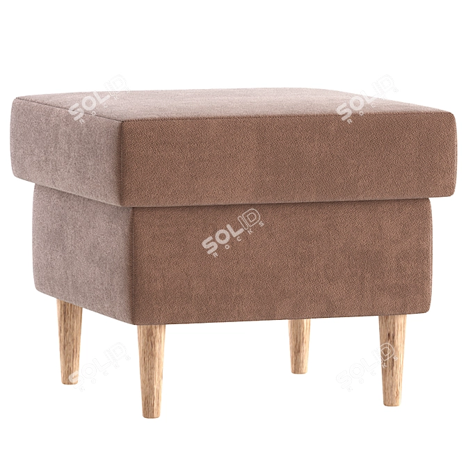 Modern Textile Pouf for Relaxation 3D model image 3