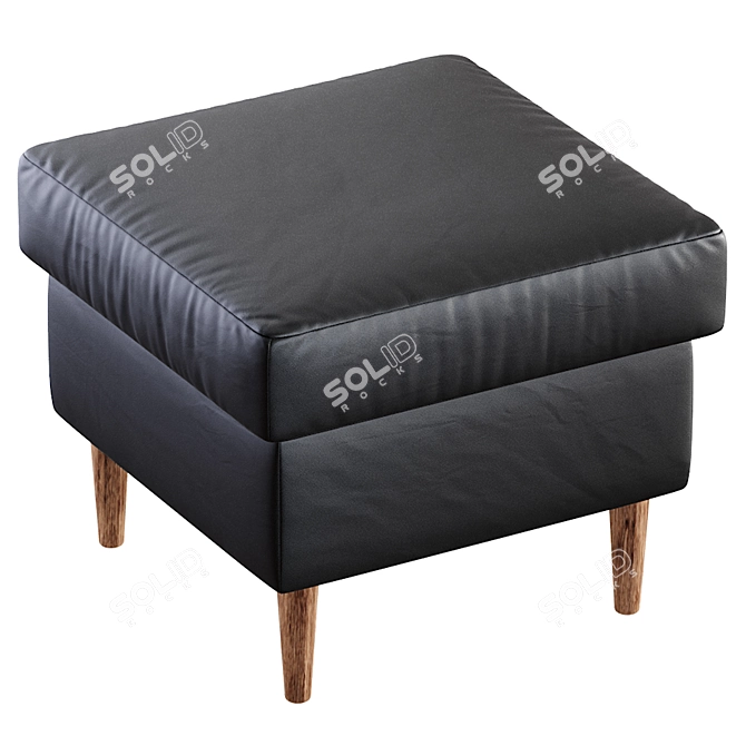 Modern Textile Pouf for Relaxation 3D model image 4