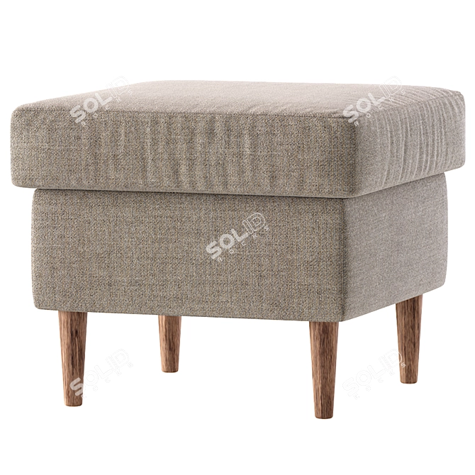 Modern Textile Pouf for Relaxation 3D model image 5