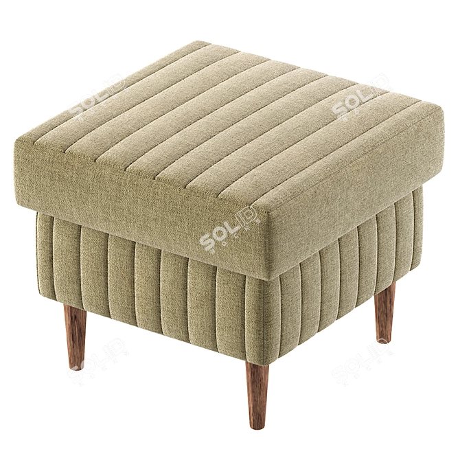 Modern Textile Pouf for Relaxation 3D model image 6
