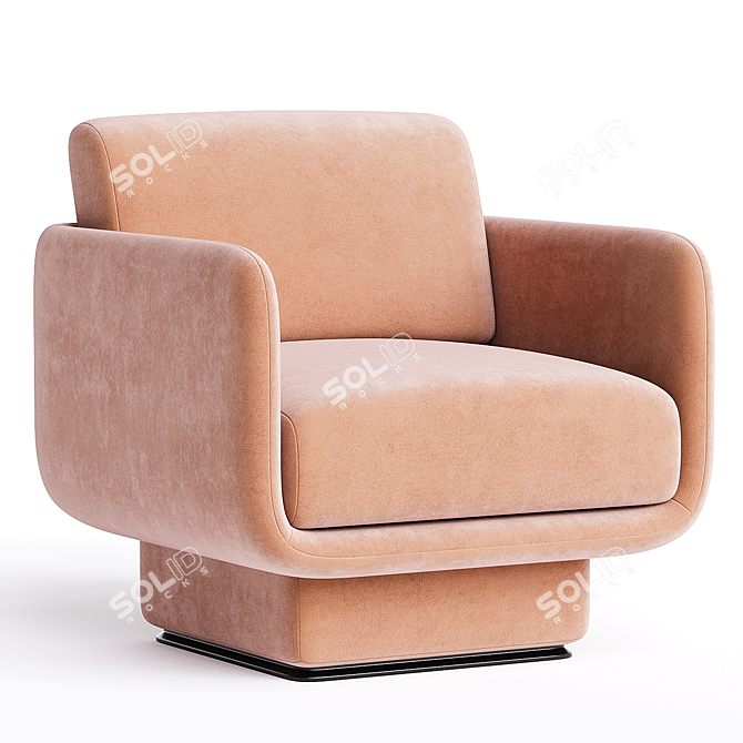 Elegant Gallotti Lilas Armchair 3D model image 1