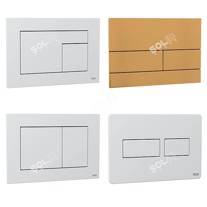 TECE Flush Buttons Set (8) 3D model image 3