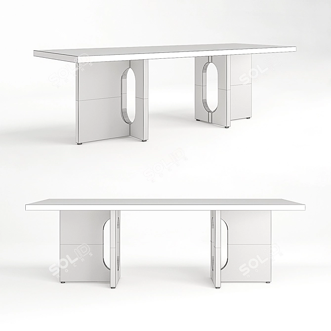 Contemporary Androgyne Lounge Table 3D model image 3