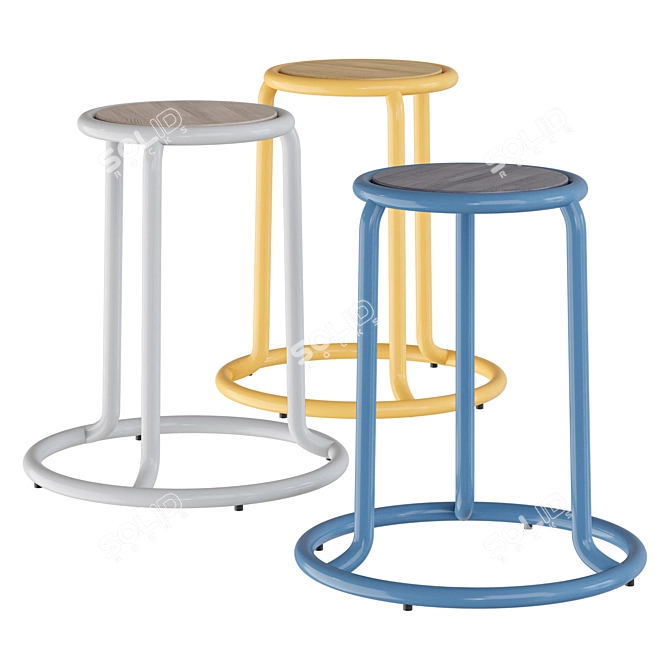 Spiral Foldable Champ Stool 3D model image 2