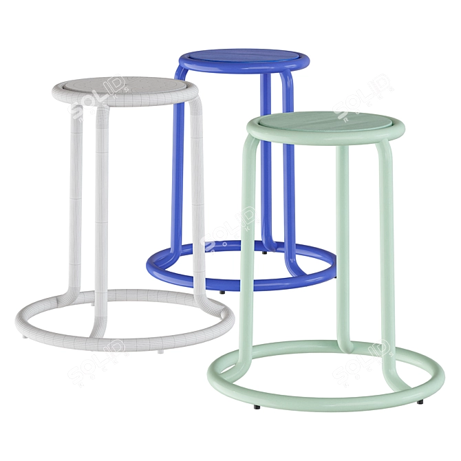 Spiral Foldable Champ Stool 3D model image 3