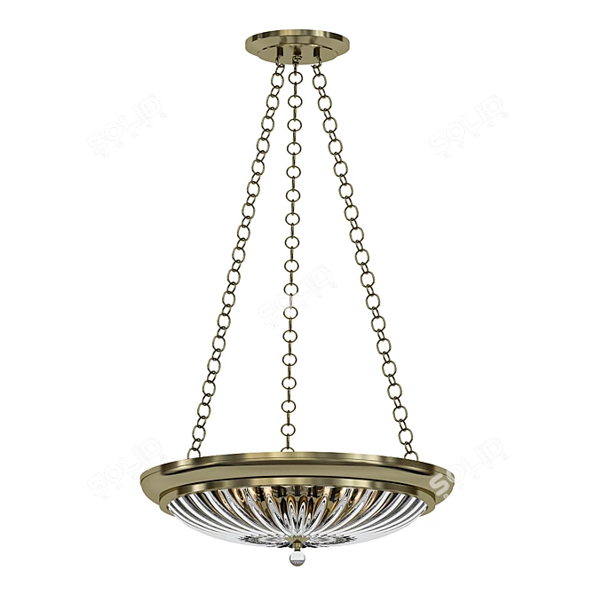 Elegant Celina 3-Light Chandelier 3D model image 1