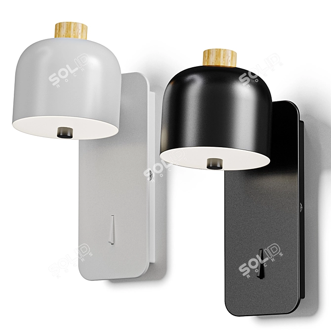Modern Minimalist Wall Lamp 3D model image 1