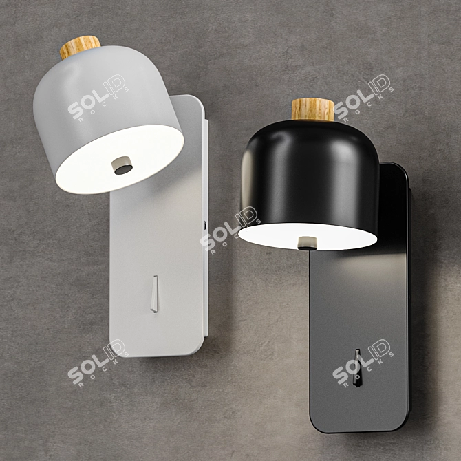 Modern Minimalist Wall Lamp 3D model image 2