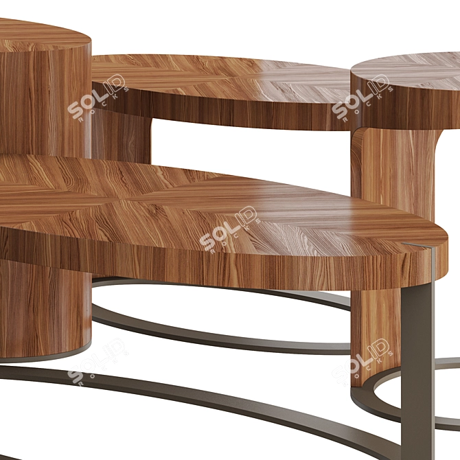 Modern Geometric Giorgetti Ling Furniture 3D model image 2