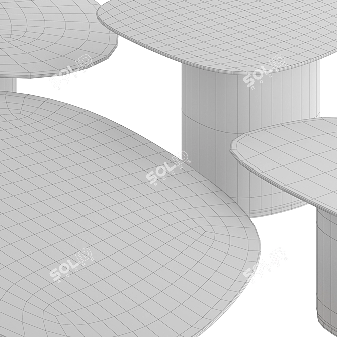 Giorgetti Galet Modern Geometric Coffee Tables 3D model image 3