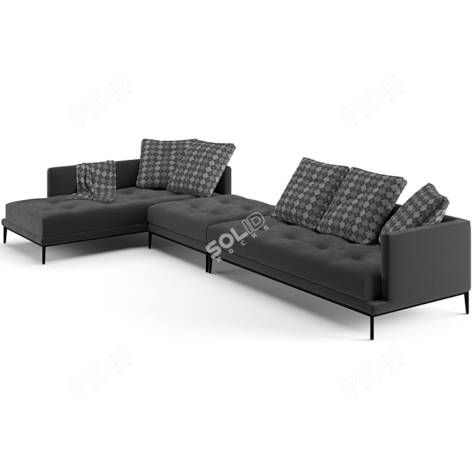 Bonaldo Soft Island Sofa 407cm 3D model image 2