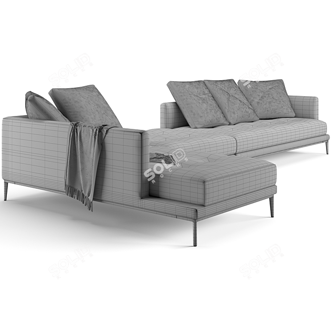 Bonaldo Soft Island Sofa 407cm 3D model image 6