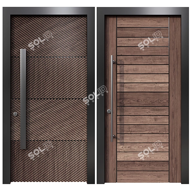  Versatile Entrance Door Collection 3D model image 3