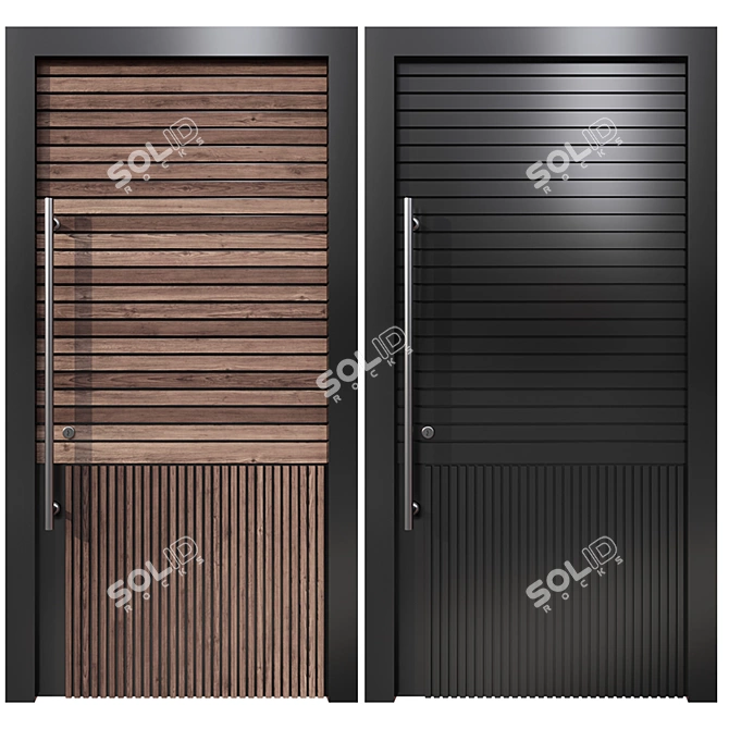  Versatile Entrance Door Collection 3D model image 4