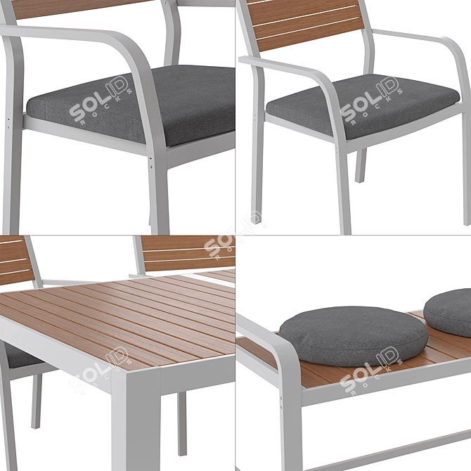 IKEA Sjalland Outdoor Furniture Set 3D model image 5