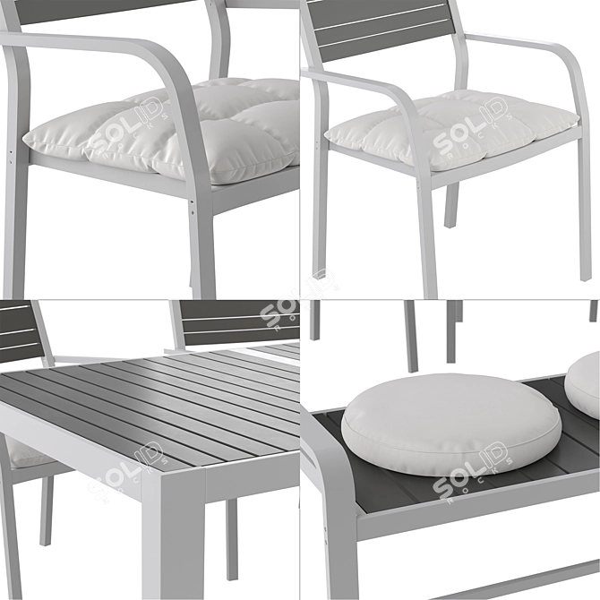IKEA Sjalland Outdoor Furniture Set 3D model image 6
