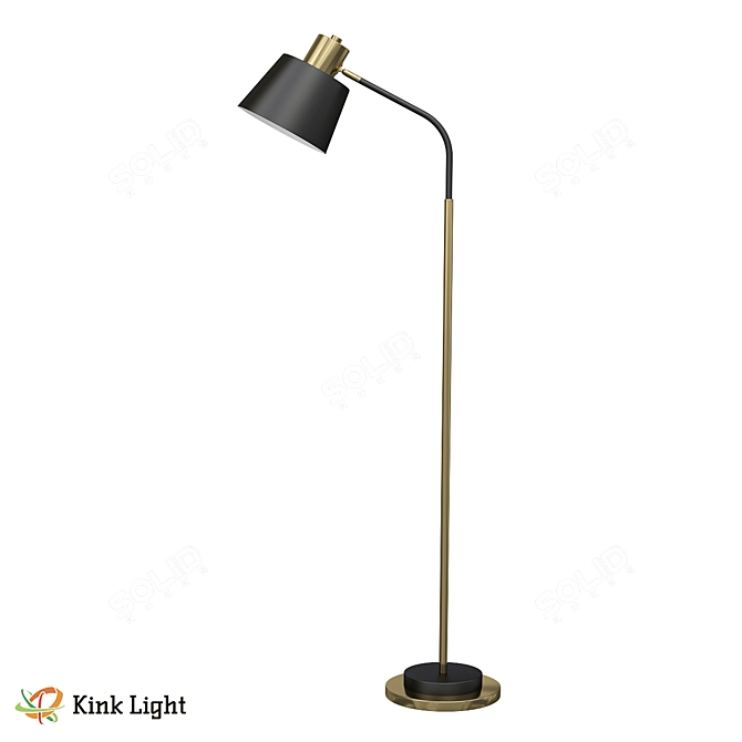 Designer Classic Metal Floor Lamp 3D model image 1