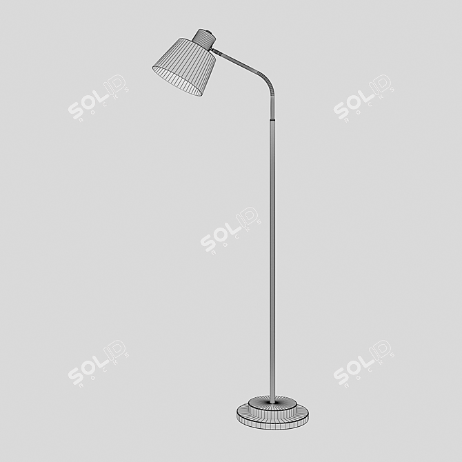 Designer Classic Metal Floor Lamp 3D model image 2