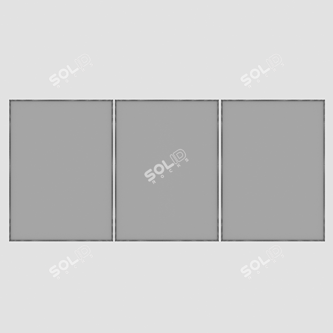 Modern Minimal Art Frames Collection 3D model image 5