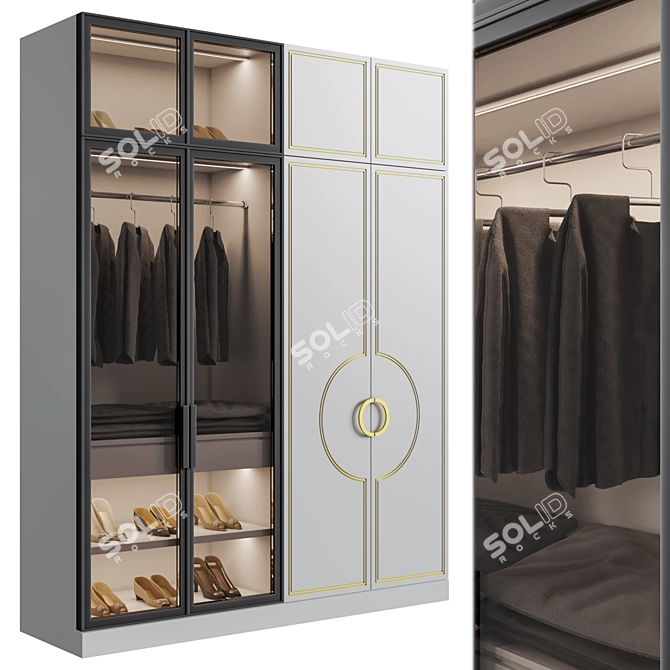 Ellada Modern Wardrobe Closet 3D model image 1