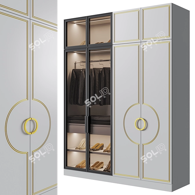 Ellada Modern Wardrobe Closet 3D model image 2