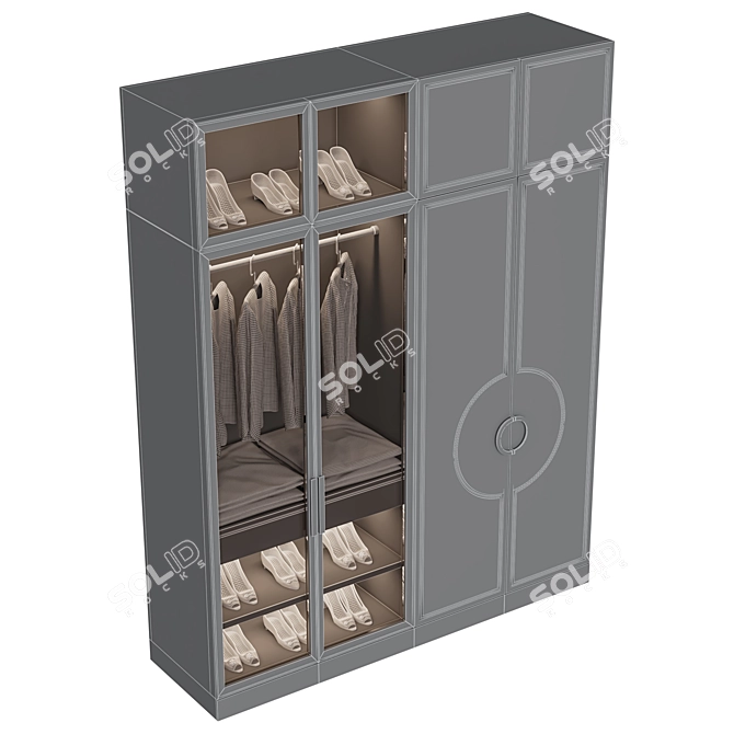 Ellada Modern Wardrobe Closet 3D model image 4