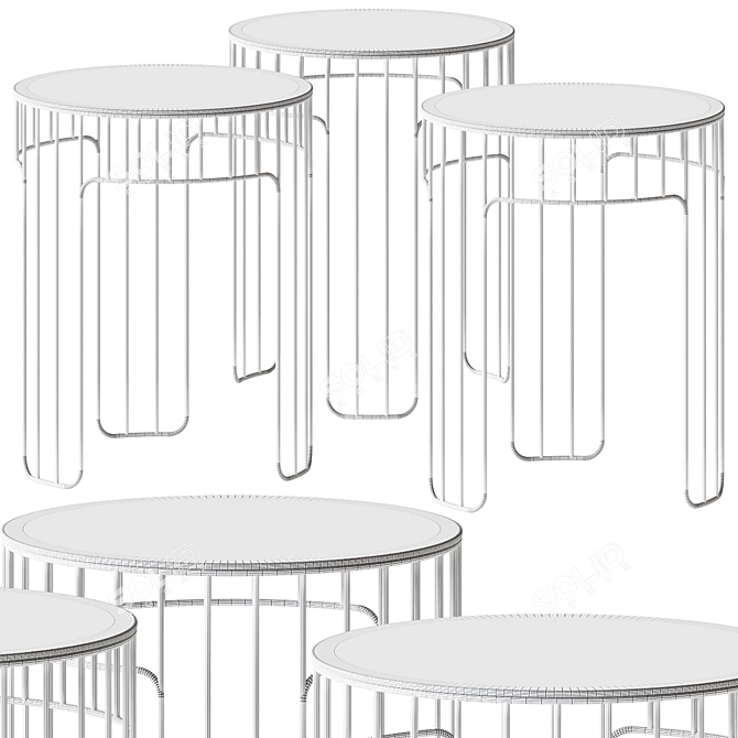 Elegant Cadence Side Table 3D model image 2