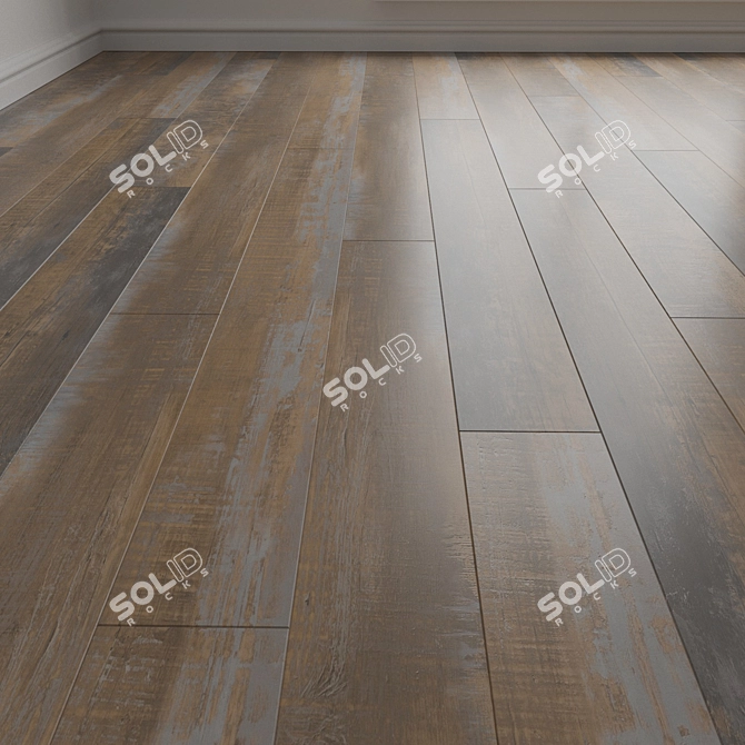 Premium Wood Laminated Flooring Set 3D model image 1