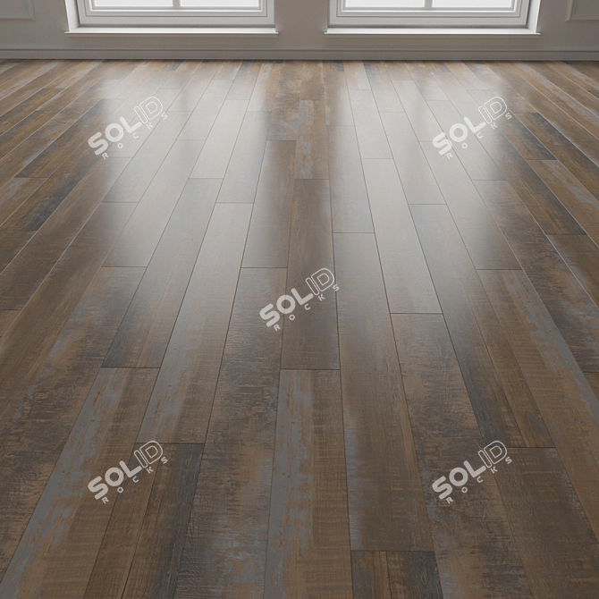 Premium Wood Laminated Flooring Set 3D model image 3