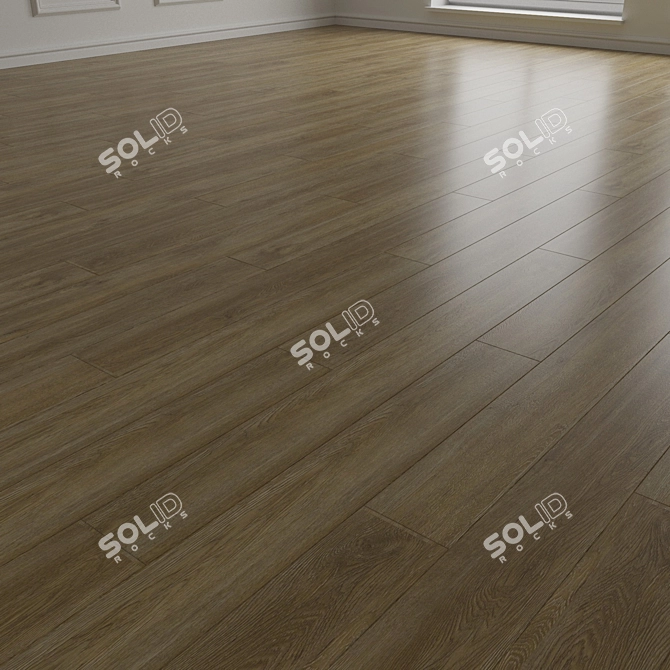 Engineered Wood Parquet Flooring Kit 3D model image 2