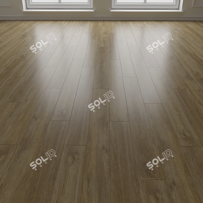 Engineered Wood Parquet Flooring Kit 3D model image 3